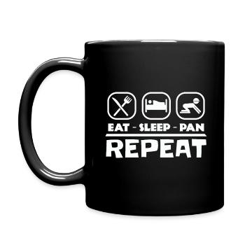 Gold panning prospecting East Sleep Pan Repeat - Full Colour Mug - black - Left