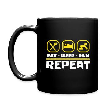 Gold panning prospecting East Sleep Pan Repeat - Full Colour Mug - black - Left