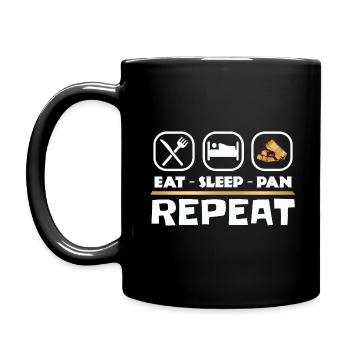 Gold panning prospecting East Sleep Pan Repeat - Full Colour Mug - black - Left