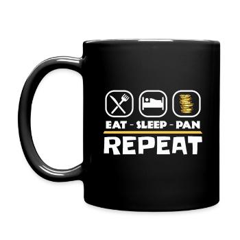 Gold panning prospecting East Sleep Pan Repeat - Full Colour Mug - black - Left