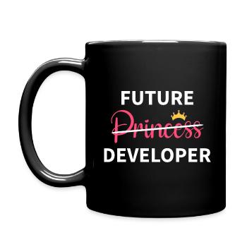 Feminist Girl - Future Developer I - Full Colour Mug - black - Left