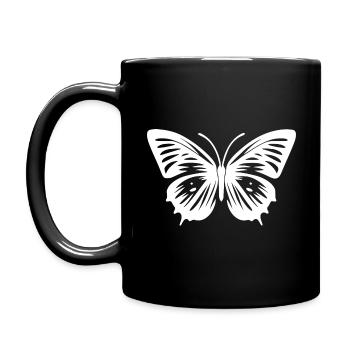 Butterfly - Full Colour Mug - black - Left