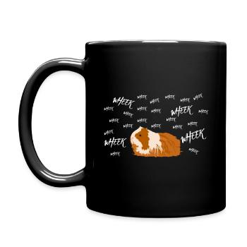 Wheek Wheek Wheek Meerschweinchen Süß Haustier - Tasse einfarbig - Schwarz - Links
