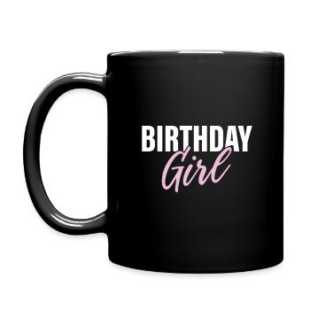 Fille d’anniversaire - Mug uni - noir - Gauche