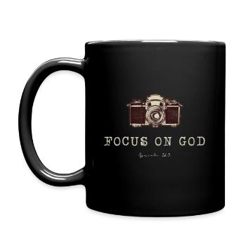 DLM FOCUS ON GOD W1U - Full Colour Mug - black - Left