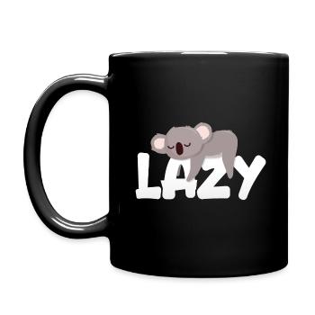 Lazy Koala - Full Colour Mug - black - Left