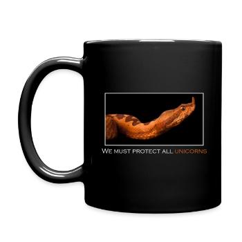 We must protect all unicorns - Full Colour Mug - black - Left