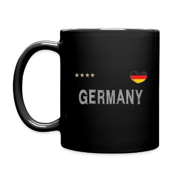 Maillot de foot Allemagne avec coeur - Mug uni - noir - Gauche