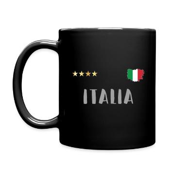 Maillot de football avec coeur - Mug uni - noir - Gauche