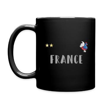 France Maillot de football avec coq de Galles - Mug uni - noir - Gauche