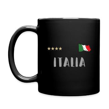 Italy football fan jersey flag - Full Colour Mug - black - Left