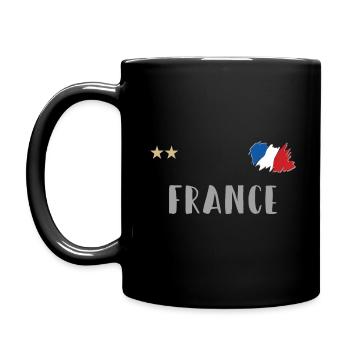 France Football Maillot drapeau français - Mug uni - noir - Gauche