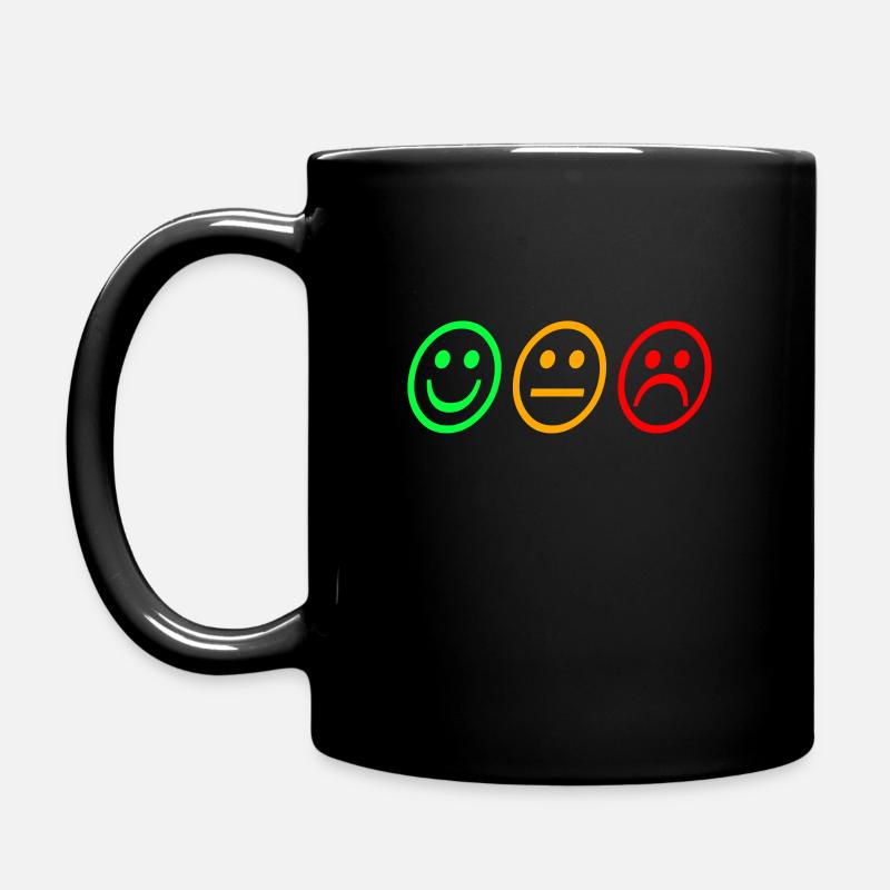 Trois smileys - Mug uni - noir