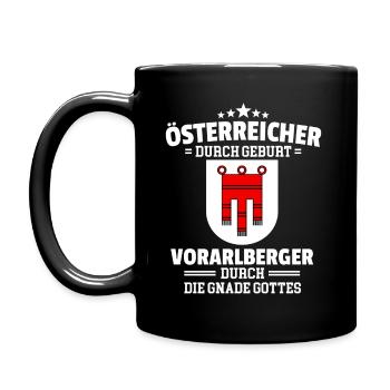 VORARLBERGER GNADE GOTTES - VORARLBERG - T-SHIRT - Tasse einfarbig - Schwarz - Links
