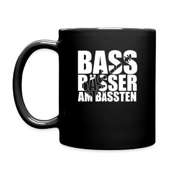 Bass Player Gift BASS BÄSSER AM BÄSSTEN Bassist - Full Colour Mug - black - Left