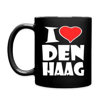 I Love Den Haag - Tasse einfarbig - Schwarz - Links