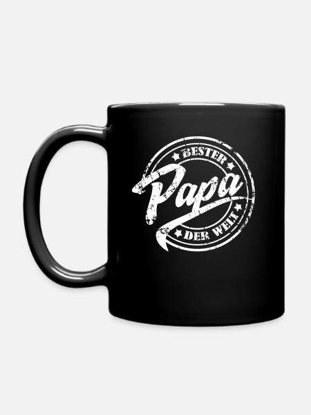Bester Papa der Welt Vatertag - Tasse einfarbig - Schwarz