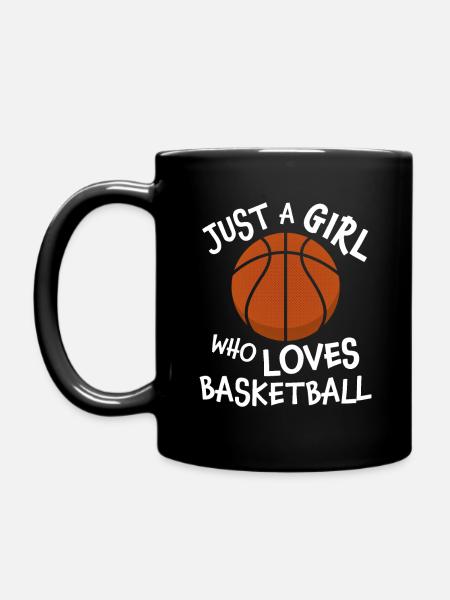 Nur ein Mädchen, das Basketball liebt - Tasse einfarbig - Schwarz