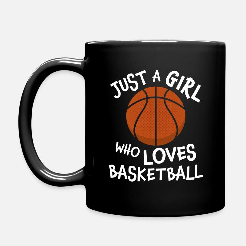 Nur ein Mädchen, das Basketball liebt - Tasse einfarbig - Schwarz