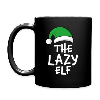The Lazy Elf - Full Colour Mug - black - Left
