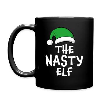Der fiese Elf - Tasse einfarbig - Schwarz - Links