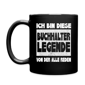 Ich bin die Buchhalter Legende. Buchhaltung. - Tasse einfarbig - Schwarz - Links