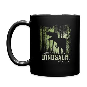 Je parle couramment les dinosaures! T-Rex Dino - Mug uni - noir - Gauche