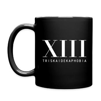 Triskaidekaphobia - Full Colour Mug - black - Left