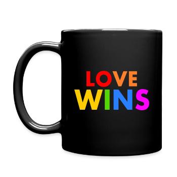 Love wins - Full Colour Mug - black - Left