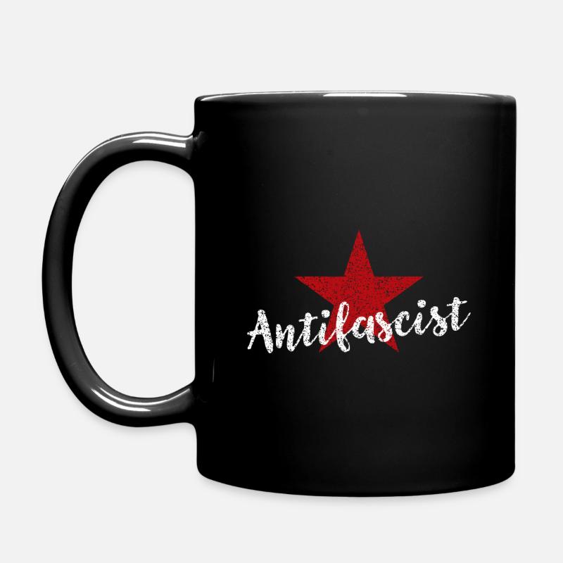 Étoile rouge antifasciste - Mug uni - noir