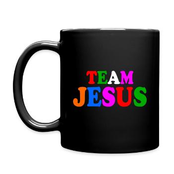 Team jesus - Tasse einfarbig - Schwarz - Links