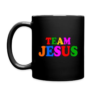 Team jesus lgbt - Full Colour Mug - black - Left