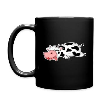 Fille de dame de vache - Mug uni - noir - Gauche