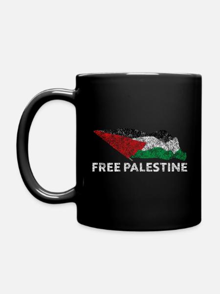 Free Palestine - Full Colour Mug - black