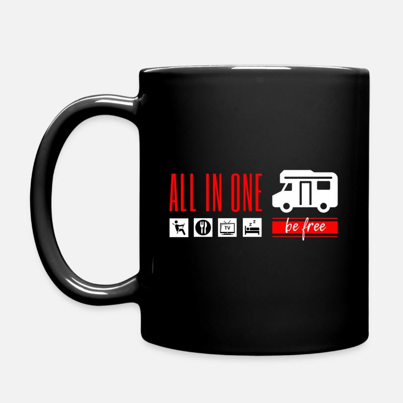 Camping-car - Caravane Camper WOMO - Mug uni - noir
