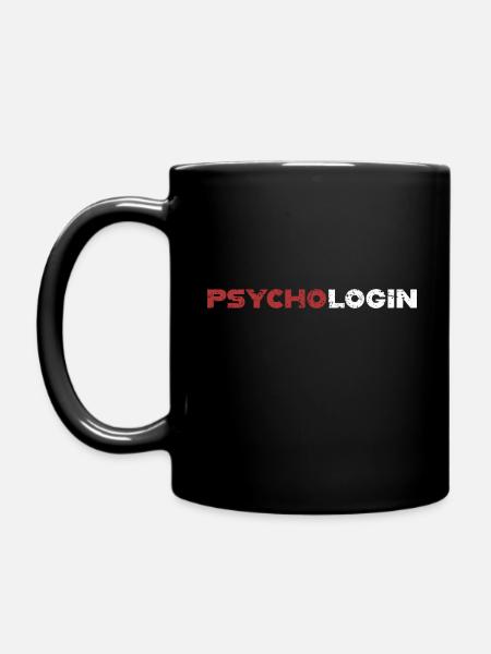 Psychologin - lustig - Tasse einfarbig - Schwarz