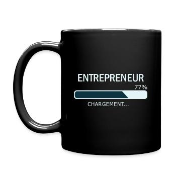 Entrepreneur Chargement 77% - Mug uni - noir - Gauche