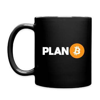 Plan Bitcoin - Mug uni - noir - Gauche