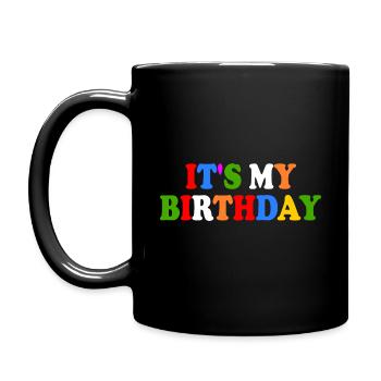 Its my birthday - Full Colour Mug - black - Left