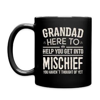 Opa hier, um Sie in Mischief T-Shirt zu bekommen - Tasse einfarbig - Schwarz - Links