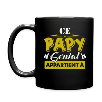 Fête des Pères - Un Papy Génial [Personnalisable] - Mug uni - noir - Gauche