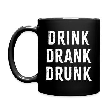 Trinken Sie getrunken - Tasse einfarbig - Schwarz - Links