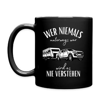 Camper et caravane Dicton-Funny Camper Motif - Mug uni - noir - Gauche