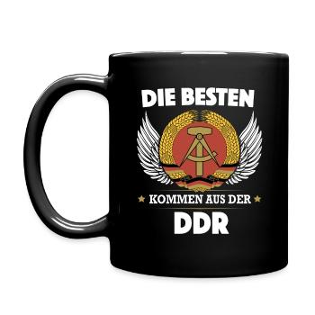 DIE BESTEN KOMMEN AUS DER DDR - Tasse einfarbig - Schwarz - Links