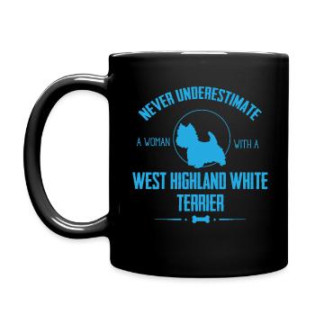 Westie Shirt NU - Full Colour Mug - black - Left