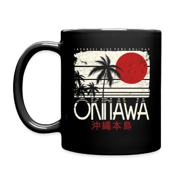 OKINAWA JAPAN JAPAN JAPAN FLAG RETRO GIFT - Full Colour Mug - black - Left