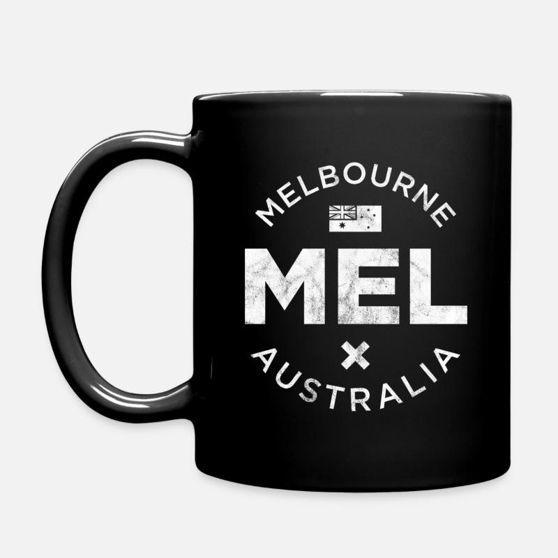 MEL, Melbourne Australien - Tasse einfarbig - Schwarz