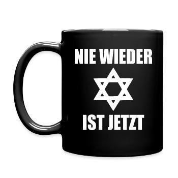 Nie wieder ist jetzt - Tasse einfarbig - Schwarz - Links