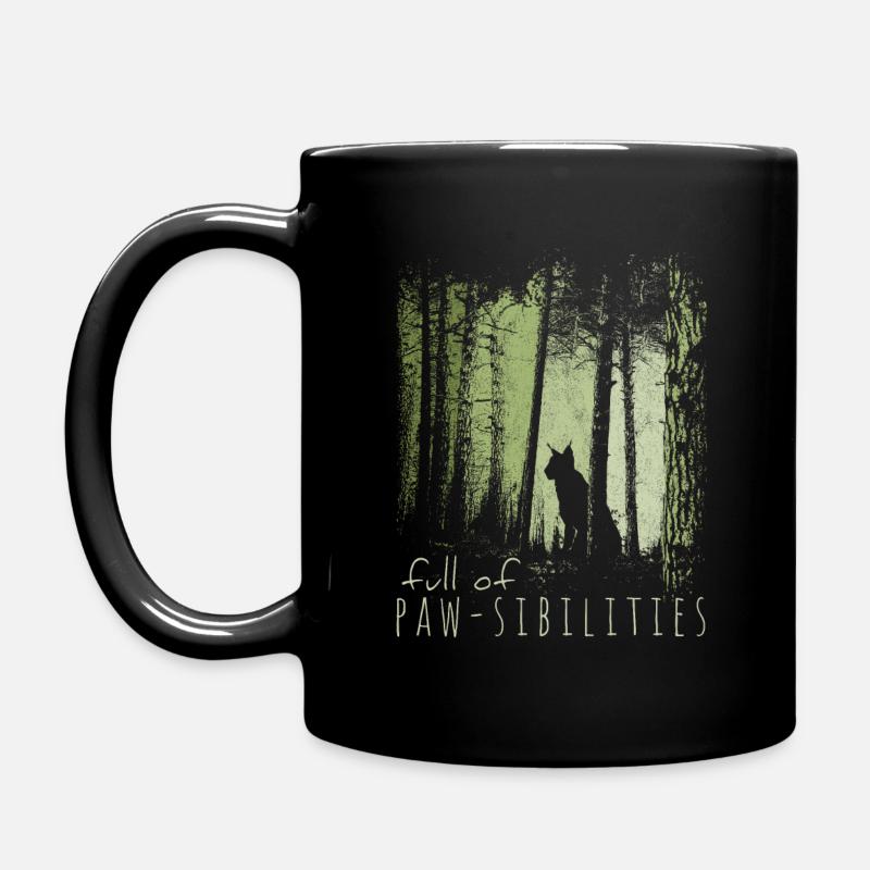 Full Of Pawsibilities! Luchs Silhouette Wildkatze - Tasse einfarbig - Schwarz
