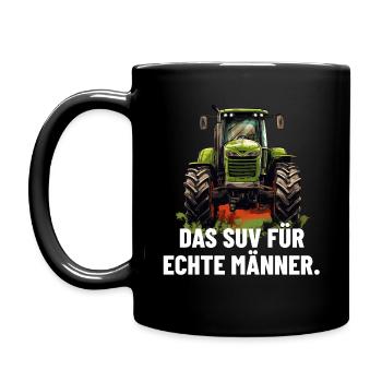 Landwirt Landmaschine SUV Traktoren - Tasse einfarbig - Schwarz - Links